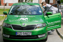 is transplanted at MUW units. Transplant coordinators from the Infant Jesus Clinical Hospital UCC MUW with a new car