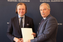 Wojewoda mazowiecki Mariusz Frankowski i prof. Sławomir Nazarewski