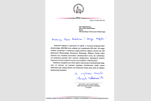 List od rektora PUM z okazji inauguracji roku akademickiego 2025/2026